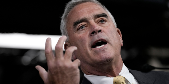 Rep. Brad Wenstrup (R-OH) speaks during a news conference with members of the House Intelligence Committee at the U.S. Capitol August 12, 2022, in Washington, DC. 