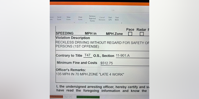 In the incident report, the trooper said that the driver was "late 4 work."