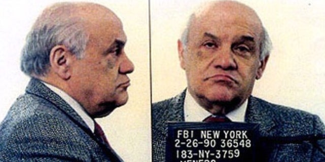 Venero "Benny Eggs" Mangano's FBI booking photo. Donald Trump's lawyer, Susan Necheles, represented Mangano, the late underboss of the Genovese crime family, early in her career.