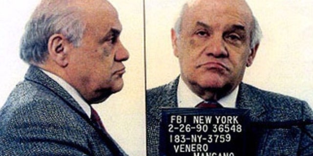 Venero "Benny Eggs" Mangano's FBI booking photo. Donald Trump's lawyer, Susan Necheles, represented Mangano, the late underboss of the Genovese crime family, early in her career.