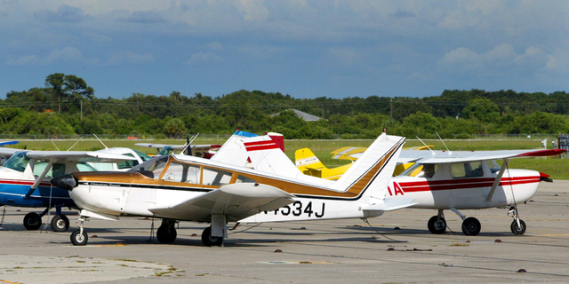 Small planes are seen at Venice Municipal Airport in 2002. Two planes have crashed in recent months shortly after taking off from the airport.