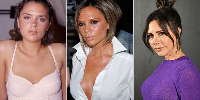 Three split of Victoria Beckham through the years