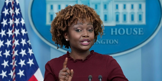White House press secretary Karine Jean-Pierre answers questions from reporters