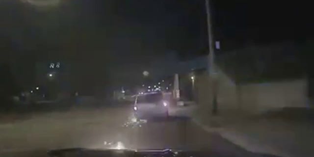 sparks flying from minivan