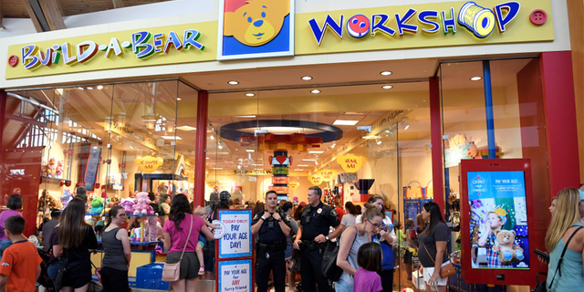 A "Build-A-Bear Workshop" location in a local mall.
