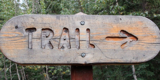 A trail sign at Wrangell-St. Elias National Park