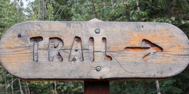 A trail sign at Wrangell-St. Elias National Park