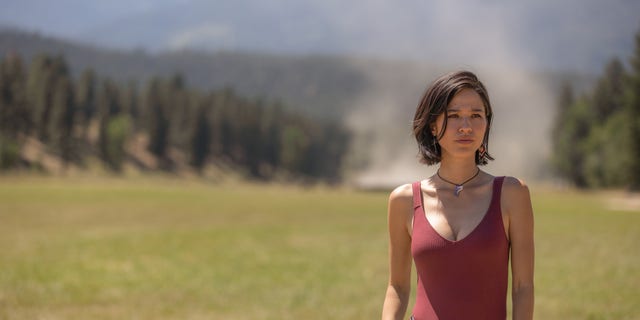 Kelsey Asbille as Monica Dutton on "Yellowstone"