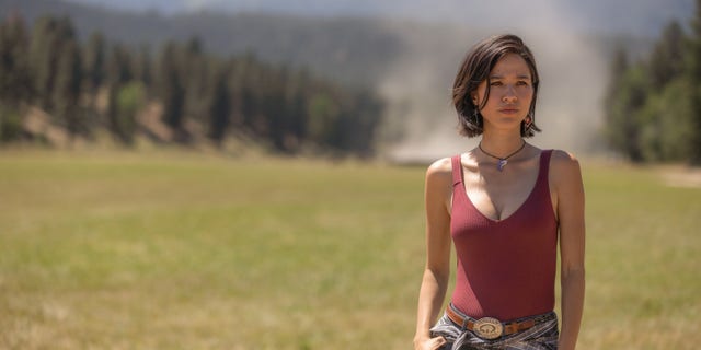 Kelsey Asbille as Monica Dutton on "Yellowstone"