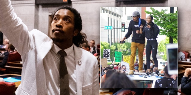 Tennessee state Democratic Rep. Justin Jones took part in a May 2020 Black Lives Matter protest in Nashville, where he reportedly walked on top of a police car and was subsequently charged with a crime before her was let off.