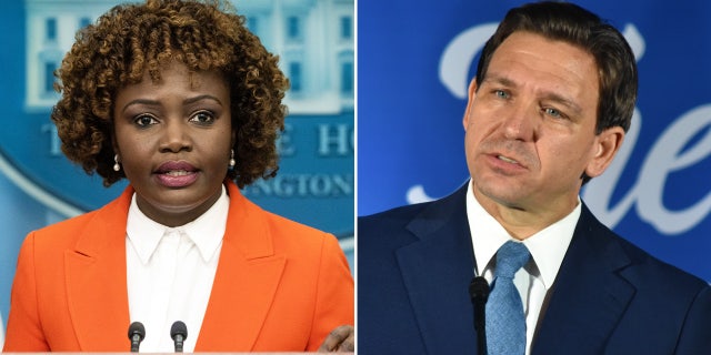 White House press secretary Karine Jean-Pierre lashed out Monday at Florida Gov. Ron DeSantis after he "signed into law a permitless concealed carry bill behind closed doors."