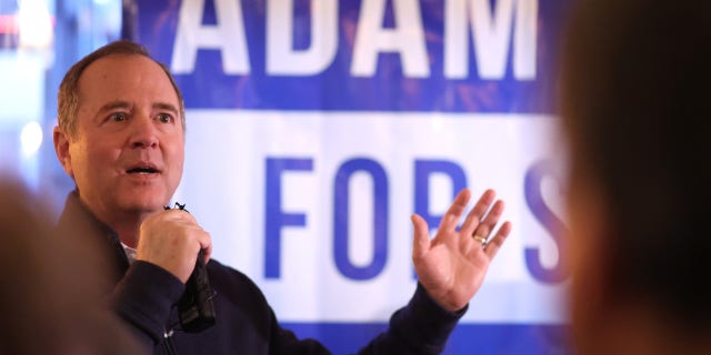 U.S. Rep. Adam Schiff (D-CA) speaks at a campaign event at Manny's on February 16, 2023 in San Francisco, California. Schiff won reelection in 2020, defeating Early in a 72%-23% landslide.
