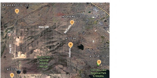 Map of Colorado rock attacks