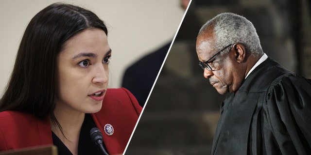 Representative Alexandria Ocasio-Cortez, a Democrat from New York, has called for the impeachment of Supreme Court Justice Clarence Thomas.