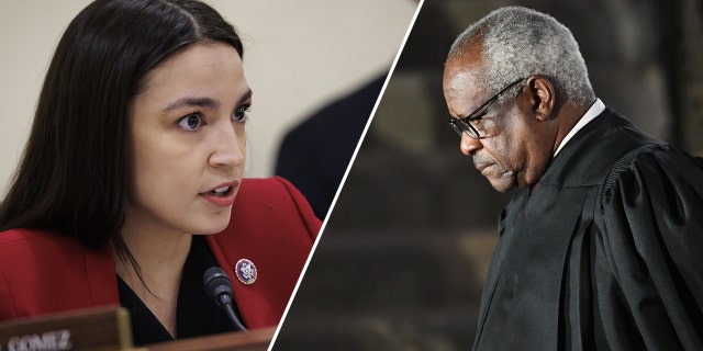 Representative Alexandria Ocasio-Cortez, a Democrat from New York, has called for the impeachment of Supreme Court Justice Clarence Thomas.