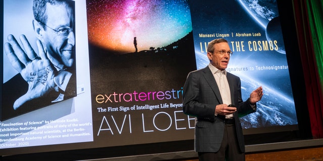 Harvard Professor Avi Loeb speaking at the annual conference ni Zurich, Switzerland in March