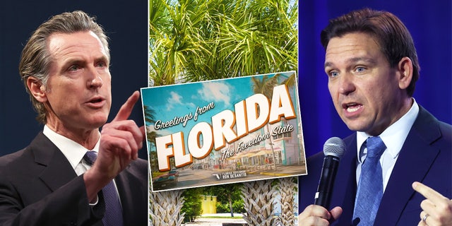 In a digital postcard to "Democrat governors," DeSantis' team celebrated "Florida's freedom" and the new residents who moved to the state amid "lockdowns, vaccine mandates and devastating school closures" from other governors during the COVID-19 pandemic.