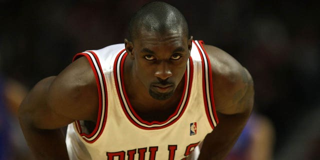 Bulls' Ben Gordon defends against the Detroit Pistons at the United Center on Nov. 8, 2007, in Chicago.