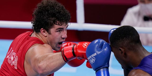 Richard Torrez Jr., from the United States, left, exchanges punches with Cuba's Dainier Pero during a boxing match at the 2020 Summer Olympics on Aug. 1, 2021, in Tokyo, Japan. Officials have launched World Boxing, a breakaway group aimed at saving the sport’s place at the Olympics, on April 13, 2023.