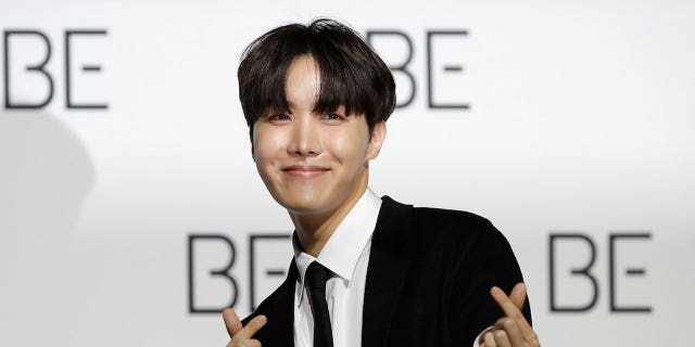 South Korean K-pop band BTS member J-Hope poses for photographs in Seoul, South Korea, on Nov. 20, 2020. The 29-year-old entered boot camp Tuesday to fill his compulsory military service.
