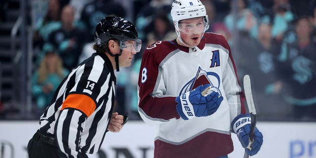 Cale Makar with ref