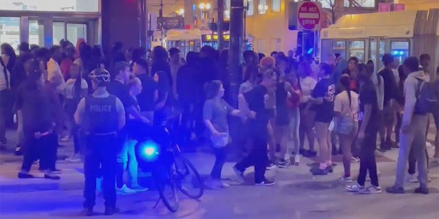 Hundreds of Chicago teens caused chaos in downtown Chicago on Saturday night.