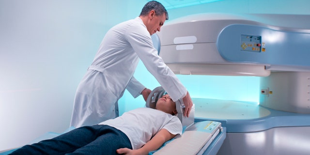 Child getting MRI