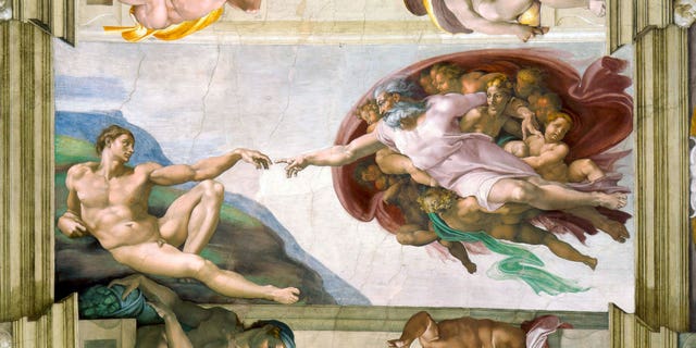 The ceiling of the Sistine Chapel