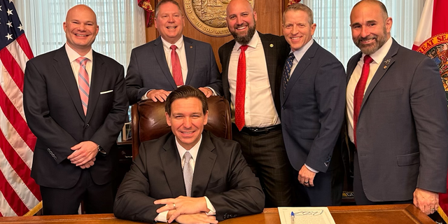 Gov. DeSantis on April 3 signing constitutional carry bill into law. 