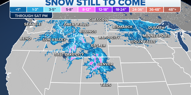 Snow still forecast through Saturday night
