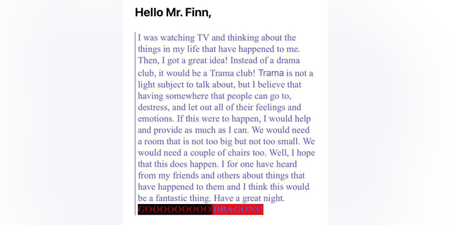 An email from Felicia LoAlbo-Melendez, 11, to school officials before she was allegedly bullied and died by suicide, which her mother shared with Fox News Digital.