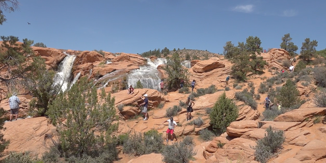 More people are visiting Gunlock State Park this year because of the emergence of rare waterfalls following a great year for snowpack in Utah.