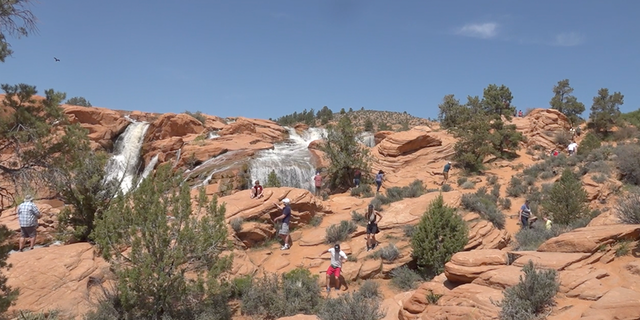 More people are visiting Gunlock State Park this year because of the emergence of rare waterfalls following a great year for snowpack in Utah.