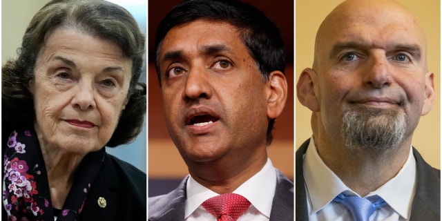 California Rep. Ro Khanna, D-Calif., differentiated between Sen. John Fetterman, D-Penn., and Sen. Dianne Feinstein's, D-Calif., prolonged absences from the Senate Sunday amid growing calls for Feinstein to resign, saying Feinstein has yet to solidify a return date while Fetterman has.
