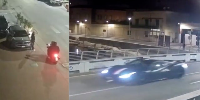 Police in Italy released new footage of a 2022 robbery that shows Formula One driver Charles Leclerc chasing after two suspects who stole his watch. Four people were arrested Tuesday.