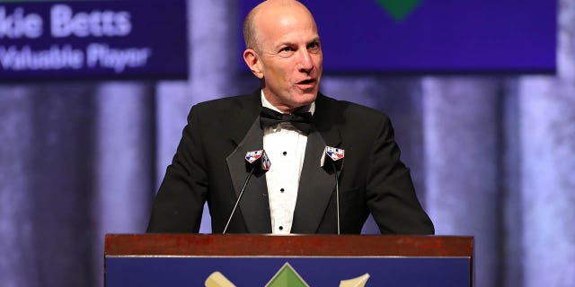 Sportscaster Gary Cohen introduces the 1969 New York Mets, Willie, Mickey and Duke Award winners during the 2019 Baseball Writers Association of America Awards Dinner on January 26, 2019, at the New York Hilton Midtown Hotel in New York City. 