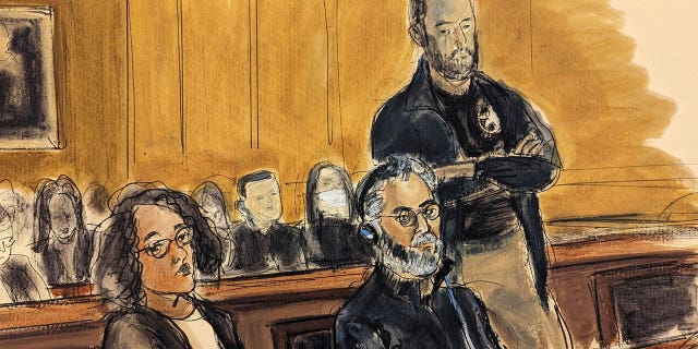 Guo Wengui courtroom sketch