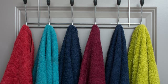 Bath towels should be hung up to air dry after each use to limit bacteria buildup.