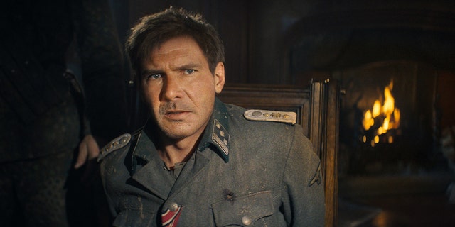 A de-aged image of Harrison Ford in "Indiana Jones 5."