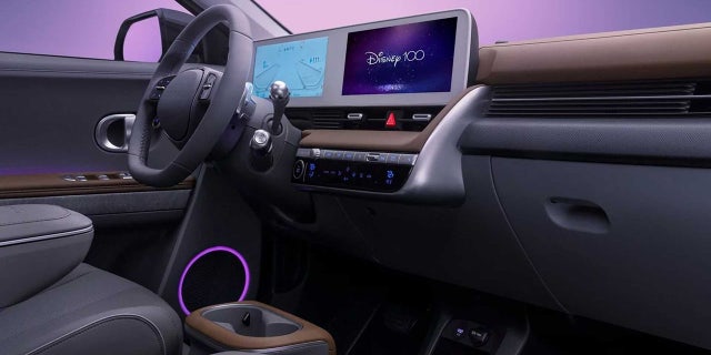 The vehicle is equipped with Disney music and graphics.