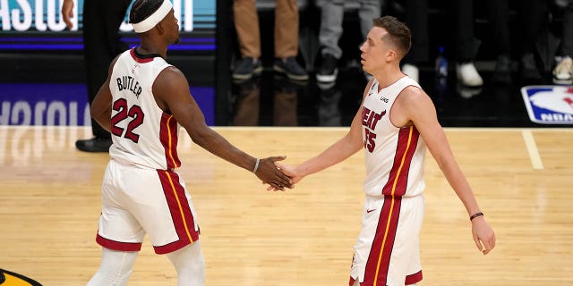 Jimmy Butler and Duncan Robinson