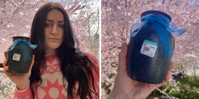 The Goodwill location has taken the urn back from Chase in hopes to track down its owner.