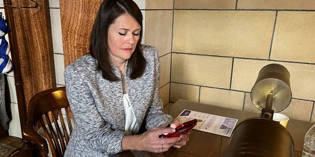 Conservative Nebraska state Sen. Kathleen Kauth, whose bill banning hormone therapies and sex change procedures for minors is currently the subject of an intense debate in the Cornhusker States unicameral Legislature.