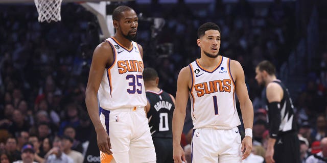 Kevin Durant and Devin Booker