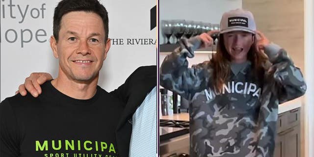 Mark Wahlberg's daughter donned his workout gear to impersonate him for a fake commercial.