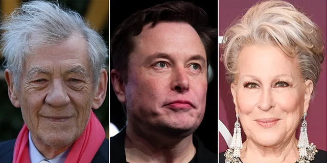 Ian McKellen, Elon Musk, Bette Midler