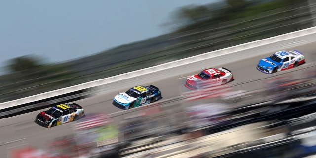 Cars race at Talladega