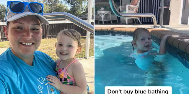 Nikki Scarnati, an Infant Swimming Resource (ISR) and self-rescue instructor, issued a PSA on TikTok that garnered millions of views: "Don’t buy blue bathing suits!"