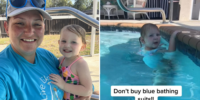 Nikki Scarnati, an Infant Swimming Resource (ISR) and self-rescue instructor, issued a PSA on TikTok that garnered millions of views: "Don’t buy blue bathing suits!"