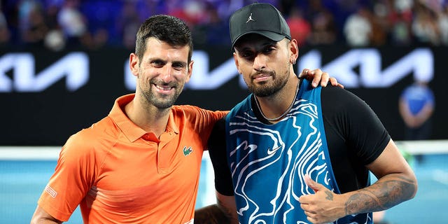 Novak Djokovic y Nick Kyrgios en el Abierto de Australia